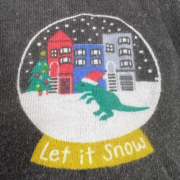 Old Navy Unisex Infant 6-9 Months One Piece Footed Pajamas Snow Globe Christmas - Picture 4 of 10